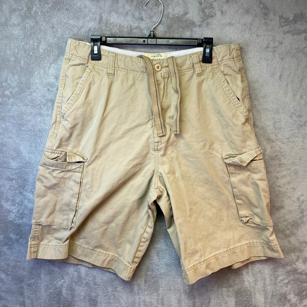 U.S. Expedition Cargo Shorts Mens 34 Twill Khaki Tan Outdoor EUC